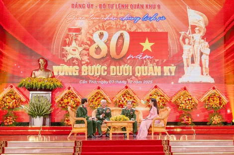 Đảng ủy, Bộ Tư lệnh Quân khu 9 tổ chức Chương trình giao lưu “80 năm vững bước dưới quân kỳ”