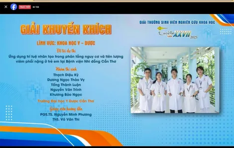 Sinh viên Trường Đại học Y Dược Cần Thơ đoạt 2 giải