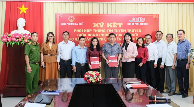 Ký kết phối hợp tuyên truyền giữa Báo và Phát thanh, Truyền hình Cần Thơ với UBND phường Cái Khế