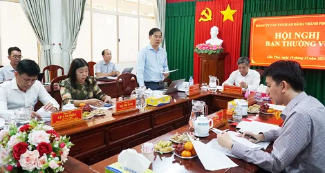 Đảng ủy Các cơ quan Đảng thành phố họp đánh giá, xếp loại tổ chức cơ sở đảng năm 2025