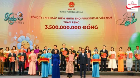 Prudential cam kết hỗ trợ các mầm non tương lai 3,5 tỉ đồng trong năm 2026 thông qua Quỹ Bảo trợ trẻ em Việt Nam