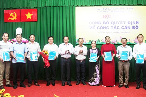 Sở Văn hóa, Thể thao và Du lịch TP Cần Thơ công bố quyết định về công tác cán bộ