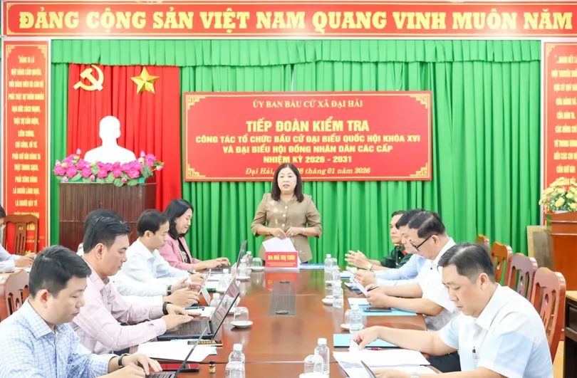 Kiểm tra công tác bầu cử tại xã An Lạc Thôn và xã Đại Hải