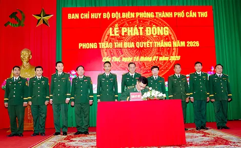 Bộ đội Biên phòng TP Cần Thơ phát động phong trào Thi đua Quyết thắng năm 2026