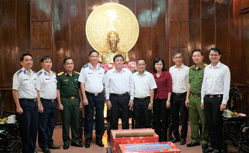 Đảng ủy, Bộ Tư lệnh Vùng Cảnh sát biển 4 chúc Tết tại Thành ủy Cần Thơ