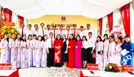 Agribank Chi nhánh Bến Tre khánh thành, bàn giao Trường Mầm non Trần Văn Ơn giai đoạn 1