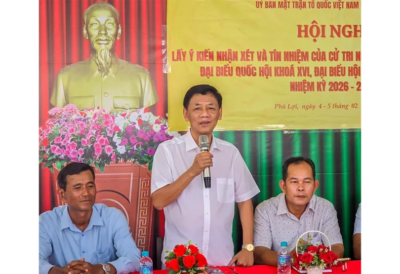 Cử tri thống nhất giới thiệu ông Lâm Văn Mẫn ứng cử đại biểu Quốc hội khóa XVI