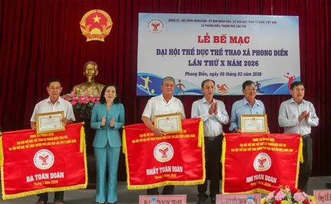 Bế mạc Đại hội Thể dục thể thao xã Phong Điền lần thứ X năm 2026