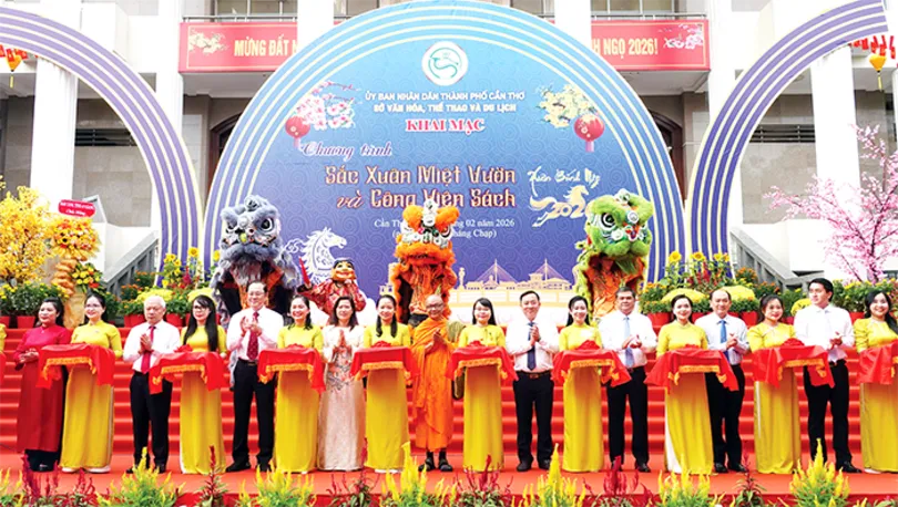 Cần Thơ khai hội Sắc Xuân miệt vườn và Công viên Sách Xuân