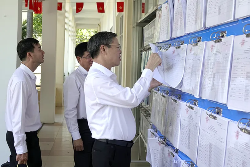 Kiểm tra công tác bầu cử ở phường Ninh Kiều và phường An Bình