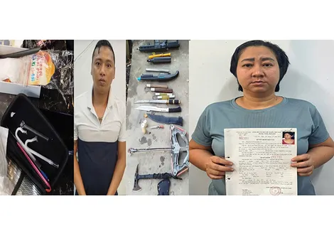 Bắt 2 đối tượng truy nã nguy hiểm, phát hiện nhiều hung khí và gần 150 gam nghi ma túy
