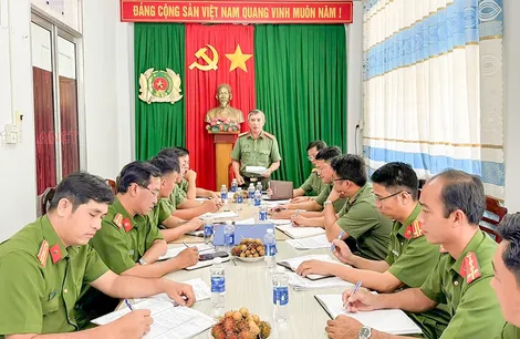 Kiểm tra công tác đảm bảo an ninh trật tự phục vụ bầu cử