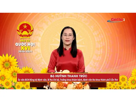 Bà Huỳnh Thanh Trúc – Ủy viên BCH Đảng bộ Bệnh viện, Bí thư Chi bộ, Trưởng khoa Khám bệnh, Bệnh viện Đa khoa thành phố Cần Thơ