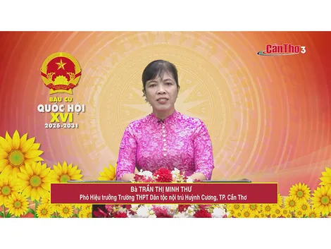 Bà Trần Thị Minh Thư – Phó Hiệu trưởng Trường THPT Dân tộc nội trú Huỳnh Cương, TP. Cần Thơ