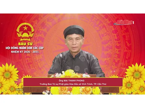 Ông Mai Thanh Phong – Trưởng Ban Trị sự Phật giáo Hòa Hảo xã Vĩnh Trinh, TP. Cần Thơ