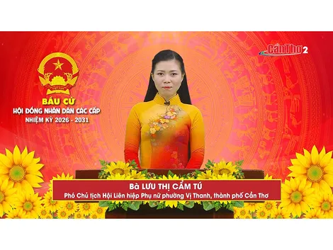 Bà Lưu Thị Cẩm Tú – Phó Chủ tịch Hội liên hiệp Phụ nữ phường Vị Thanh, thành phố Cần Thơ