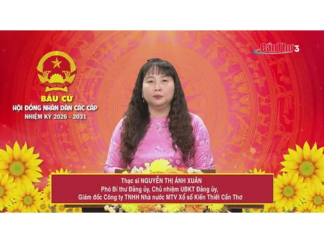 Bà Nguyễn Thị Ánh Xuân – Phó Bí thư Đảng ủy, Chủ nhiệm UBKT Đảng ủy, Giám đốc Công ty TNHH Nhà nước MTV Xổ số kiến thiết Cần Thơ