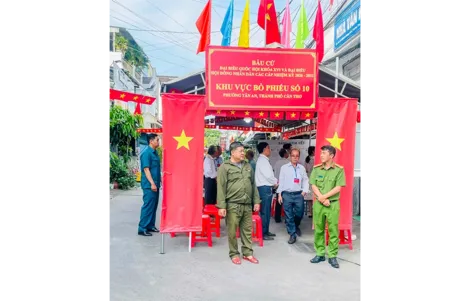 Công an TP Cần Thơ nỗ lực đảm bảo an ninh trật tự, phục vụ hiệu quả công tác bầu cử