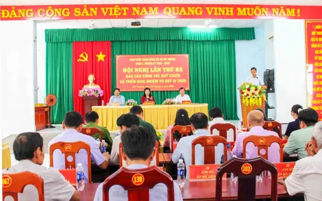 Đảng ủy xã Mỹ Hương và Đảng ủy xã Trung Hưng tổ chức hội nghị sơ kết công tác quý I