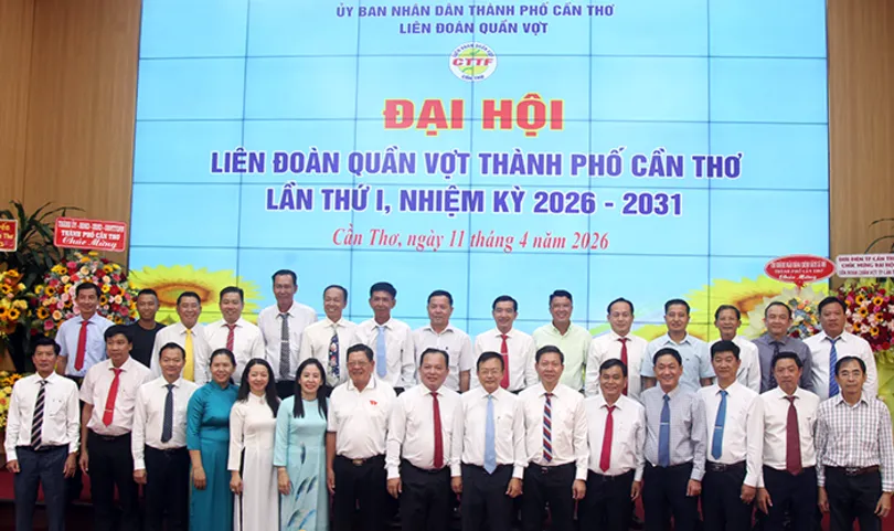 Ông Nguyễn Văn Hòa làm Chủ tịch Liên đoàn Quần vợt TP Cần Thơ nhiệm kỳ 2026-2031