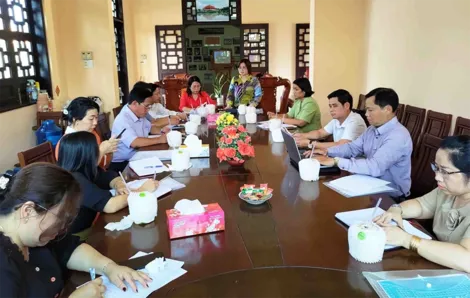 Đoàn công tác Ban Tuyên giáo và Dân vận Thành ủy làm việc tại xã An Thạnh