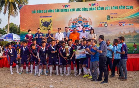 Đội Tức Prăy 1 giành ngôi vô địch Giải Bóng đá nông dân Khmer khu vực ĐBSCL năm 2026 - tranh Cúp Bình Điền