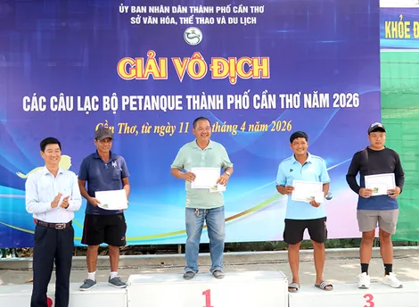 Bế mạc Giải vô địch các CLB Bi sắt TP Cần Thơ năm 2026