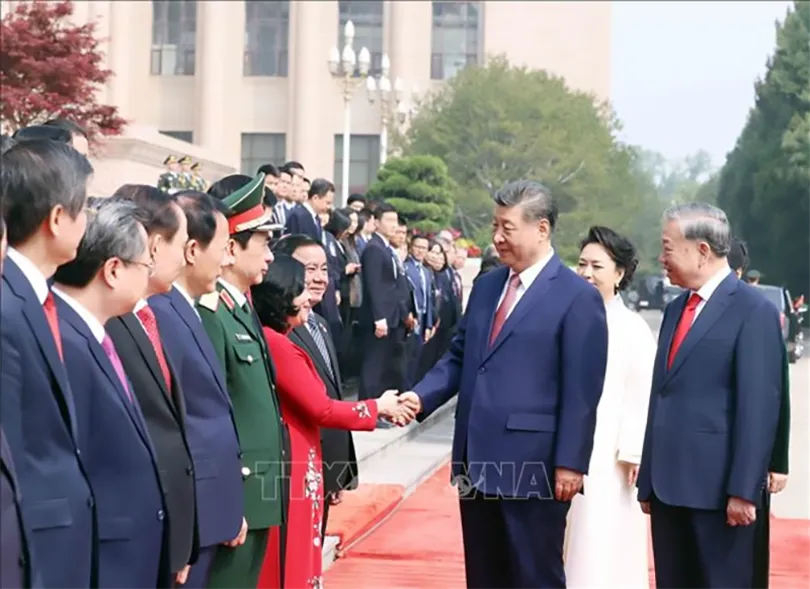 Tổng Bí thư, Chủ tịch Trung Quốc Tập Cận Bình chủ trì Lễ đón chính thức Tổng Bí thư, Chủ tịch nước Tô Lâm