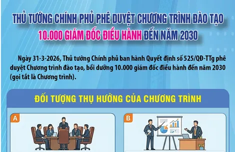 [INFOGRAPHICS] Thủ tướng Chính phủ phê duyệt Chương trình đào tạo 10.000 giám đốc điều hành đến năm 2030