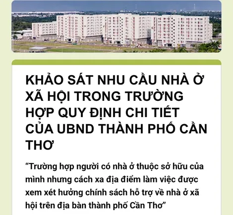 Khảo sát nhu cầu nhà ở xã hội cho người có nhà ở nhưng cách xa địa điểm làm việc