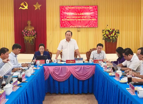 Đoàn Giám sát số 607 của Ban Thường vụ Thành ủy Cần Thơ​ làm việc tại xã Gia Hòa