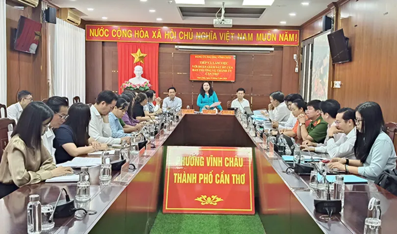 Đoàn Giám sát số 597 của Ban Thường vụ Thành ủy làm việc tại phường Vĩnh Châu và xã Vĩnh Hải