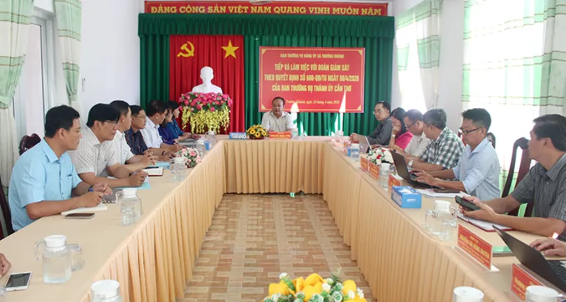 Đoàn Giám sát số 600 của Ban Thường vụ Thành ủy Cần Thơ làm việc tại xã Trường Khánh