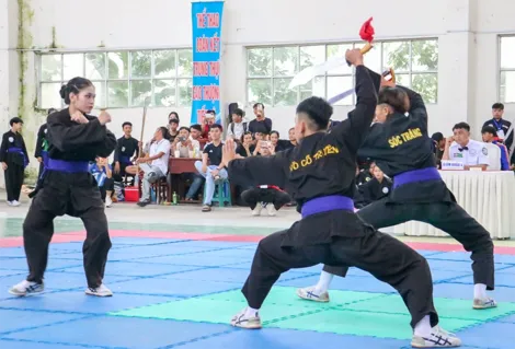 Trên 250 vận động viên tranh tài môn Võ cổ truyền Đại hội Thể dục thể thao TP Cần Thơ