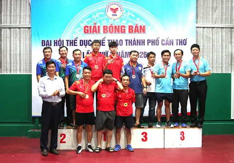 Bế mạc môn Bóng bàn Đại hội Thể dục thể thao TP Cần Thơ lần thứ X năm 2026