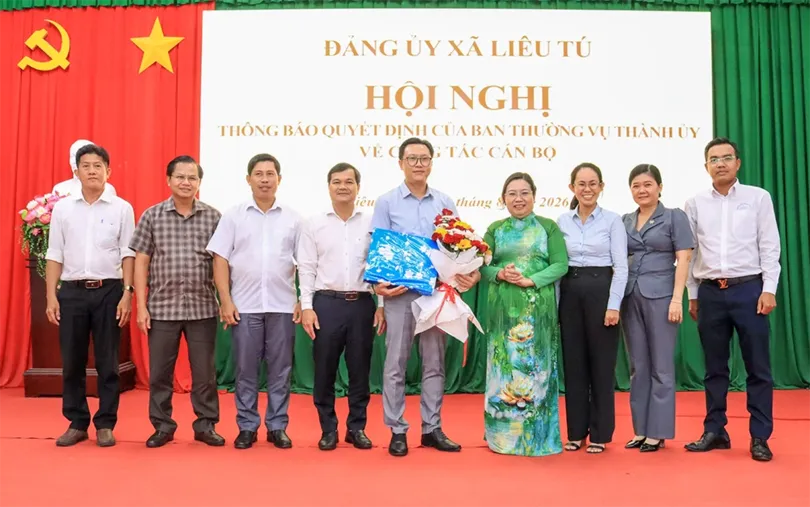 Xã Liêu Tú thông báo quyết định của Ban Thường vụ Thành ủy Cần Thơ về công tác cán bộ