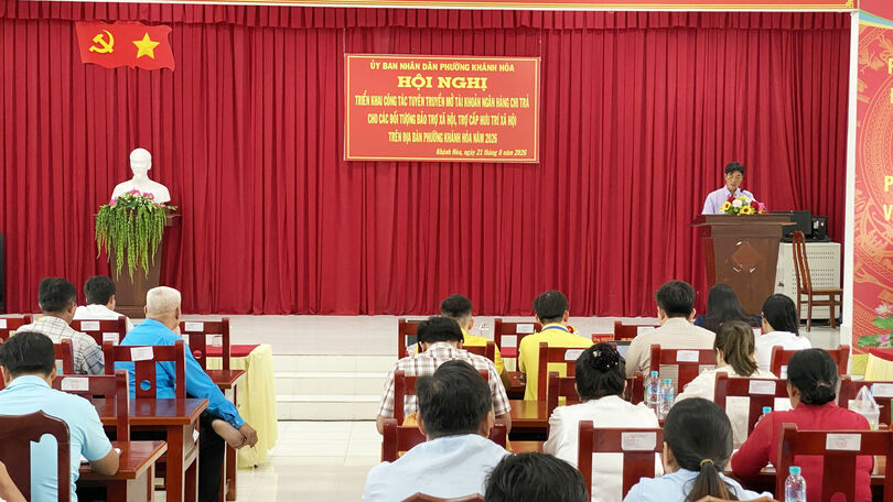 សន្និ​សីទ​ឃោស​នា​បើក​គណ​នី​ធនាគារ​ទូ​ទាត់​ប្រាក់​ឧបត្ថម្ភ​សង្គម​និង​សោ​ធន​និវត្តន៍​មិន​ប្រើ​ប្រាក់​នៅ​សង្កាត់​ខាញ់​ហ្វា​
