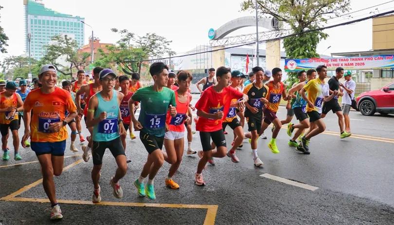 Khởi tranh môn Điền kinh (bao gồm Việt dã) Đại hội Thể dục thể thao TP Cần Thơ